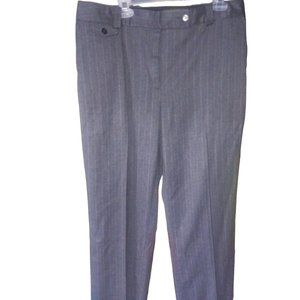 Talbot Heritage Straight Gray and White Pin Stripe Dress Pants Size 16